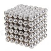 4,7 ~ 5 milímetros neodímio esferas NIB magnéticas com caixa de aço - Prata (216-Piece Pack)