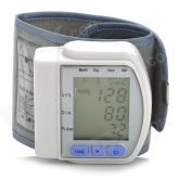1.7" LCD Braçadeira para pulso para controle da pressão arterial com monitor - Prata (2 x AAA)