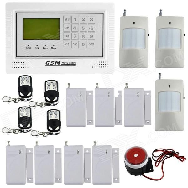 Sistema de Alarme de Segurança para Casa sem Fio, GSM, LCD, Teclas Touch DP-40A - Branco
