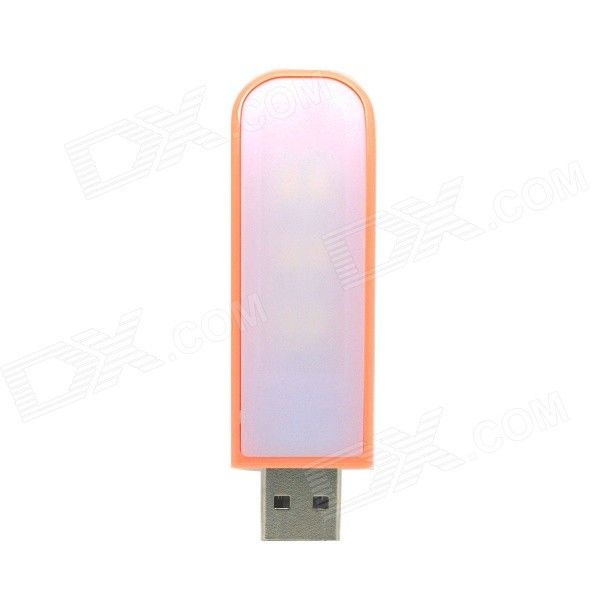 1.2 w USB portátil Mini LED luz luz branca 5000K 5lm - laranja
