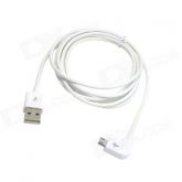 CY U2-306 -WH- 3.0M 90 Degree Angular Micro USB macho para USB 2.0 Data Masculino Charge Cable - Whi