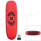 C120 C600 USB 2,0 2,4 GHz sem fio Air Mouse teclado - vermelho + preto