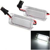 2pcs 12V Número Lamp License Plate com 18 LEDs para Ford Mondeo Foco 5D - White Light  -  BRANCO