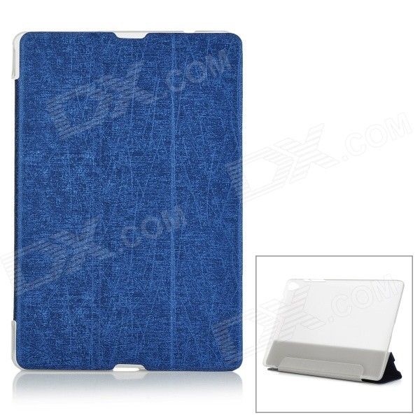 Protetor PU + plástico caso w / Stand / Auto sono para Google Nexus 9 - azul