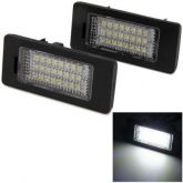 2pcs 12V Número Lamp License Plate com 24 LEDs para BMW E39 E60 E61 E90 Série 5 - White Light