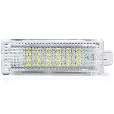 JHBK048 2pcs 12V SMD 3528 Cortesia porta da lâmpada com 18 LEDs para BMW E90 E63 E660 - White Light