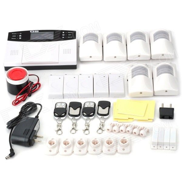 Sistema de Alarme de Segurança Quad-Band GSM SMS p/ Casas com Sensor de Detecção + Controle Remoto