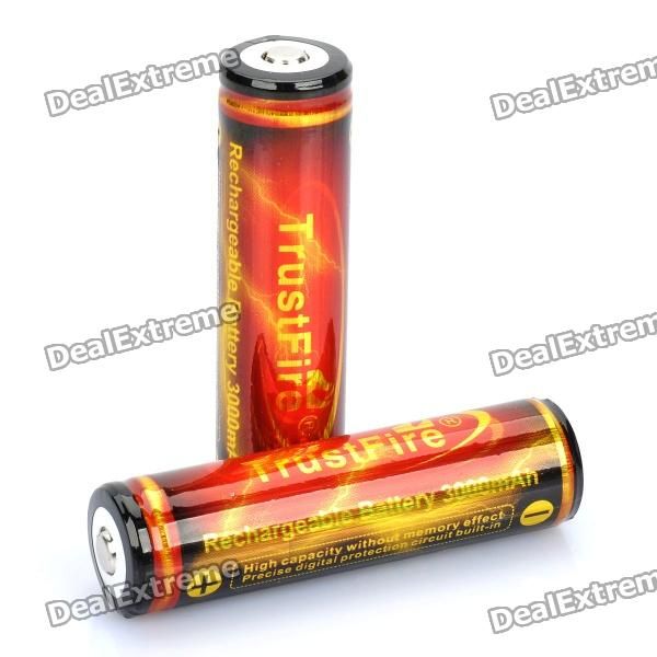 TrustFire Protected 18650 3.7V 3000mAh "" recarregável Li-ion (Par)
