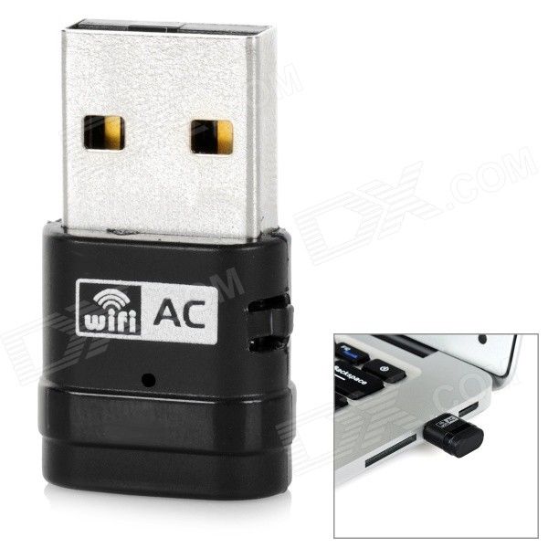 433Mbps ultra rápido 5GHz + 2.4 GHz AC600 Wi-Fi 150Mbps banda Dual USB 2.0 Adapter