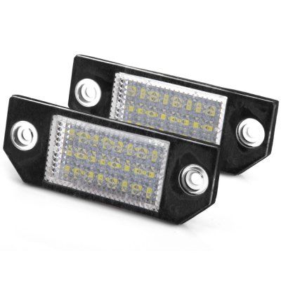 JHR032 2pcs 12V 6W Numer Luz da matrícula para Ford Focus 2 C - Max  -  PRETO