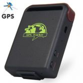TK102B Car GPS Tracker  -  UE PLUG  PRETO - Com SOS Anti-roubo alarme vibratório