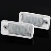 JHIC49 2pcs 12V Numer Luz License Plate com 18 LEDs para Audi A3 A4 8E RS4 A6 RS6  -  BRANCO