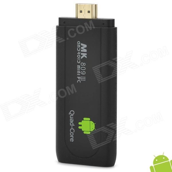 MK809 III B Quad-Core Android 4.2 Mini PC Google TV Player com 2GB RAM / ROM 8GB / Bluetooth - Preto