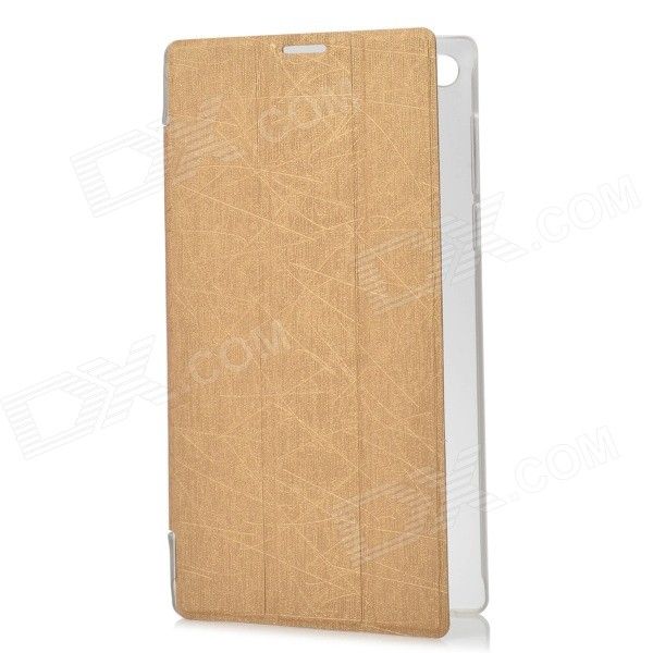 Capa protetora PU w / stand para Lenovo A7-30 ( A3300 ) - Golden
