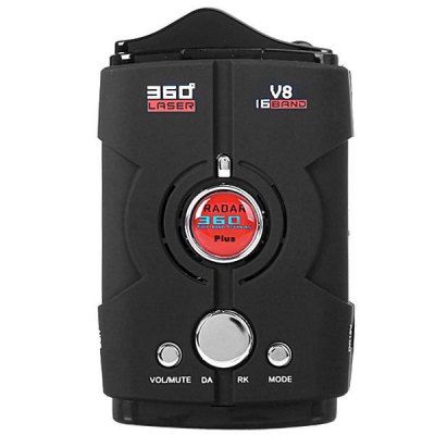 V8 9 Bandas 360 - grau Detector Radar Digitalização para Safety Car Driving (Suporte Inglês e Russo)