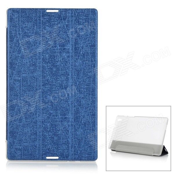 Protetor PU + plástico caso w / Stand para Lenovo S8-50F - azul