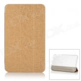 Protetor Flip aberto PU + plástico caso w / Stand / Auto sono para Asus MeMo Pad 8 (ME181C) - ouro