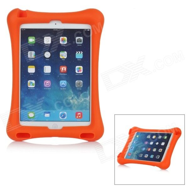 Silicone protetora para cobrir caso w / Stand para IPAD ar 2 - laranja