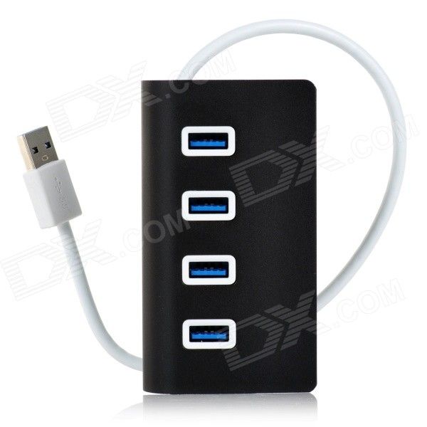 Super Speed USB 3.0 van BSTUOW15 4-Port Hub - zwart