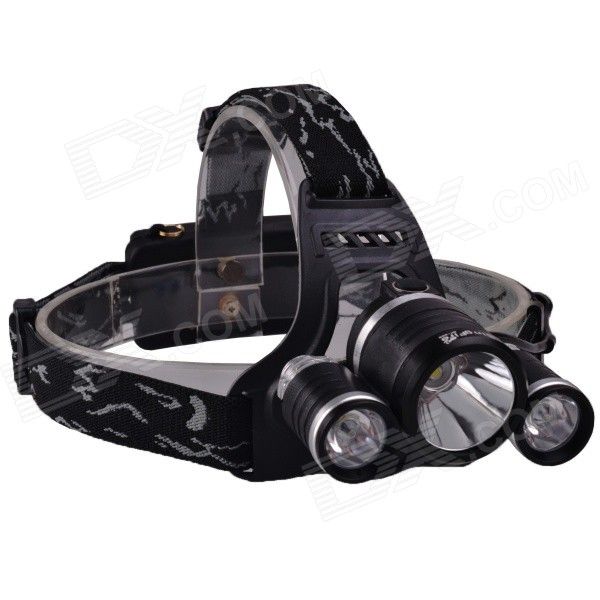 SingFire SF-555 1800lm 4-Mode Branco Farol - preto + prata (2 x 18650)