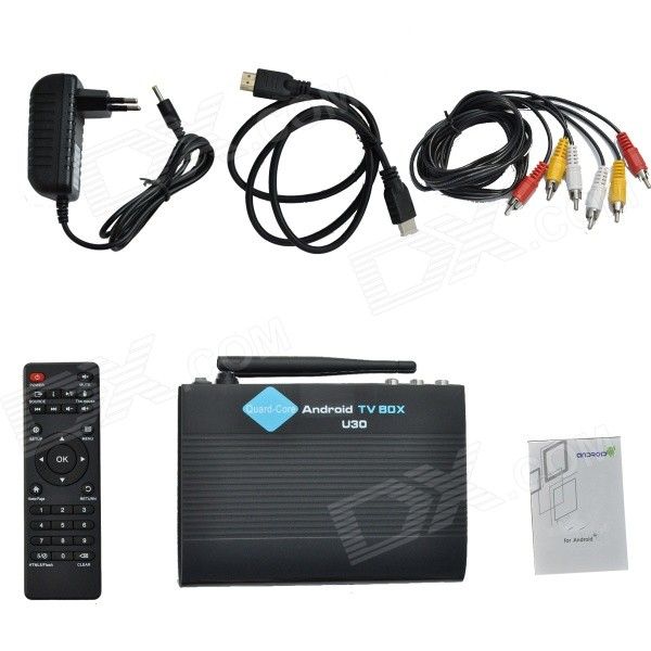 Ditter U30 quard-Core Android 4.4.2 Google TV HD Jogador w / 1GB de RAM, 8GB de ROM, XBMC, Wi-Fi (Pl