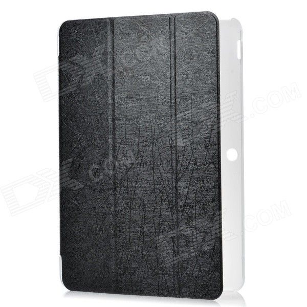 Protetor PU + plástico corpo inteiro caso w / Stand para Asus Transformer Pad TF103C - preto